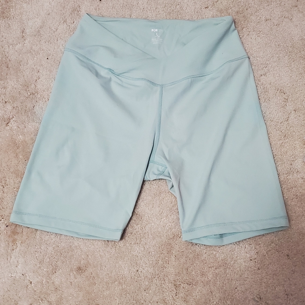 NWOT-Popflex Tone Shorts -Baby Blue-size L